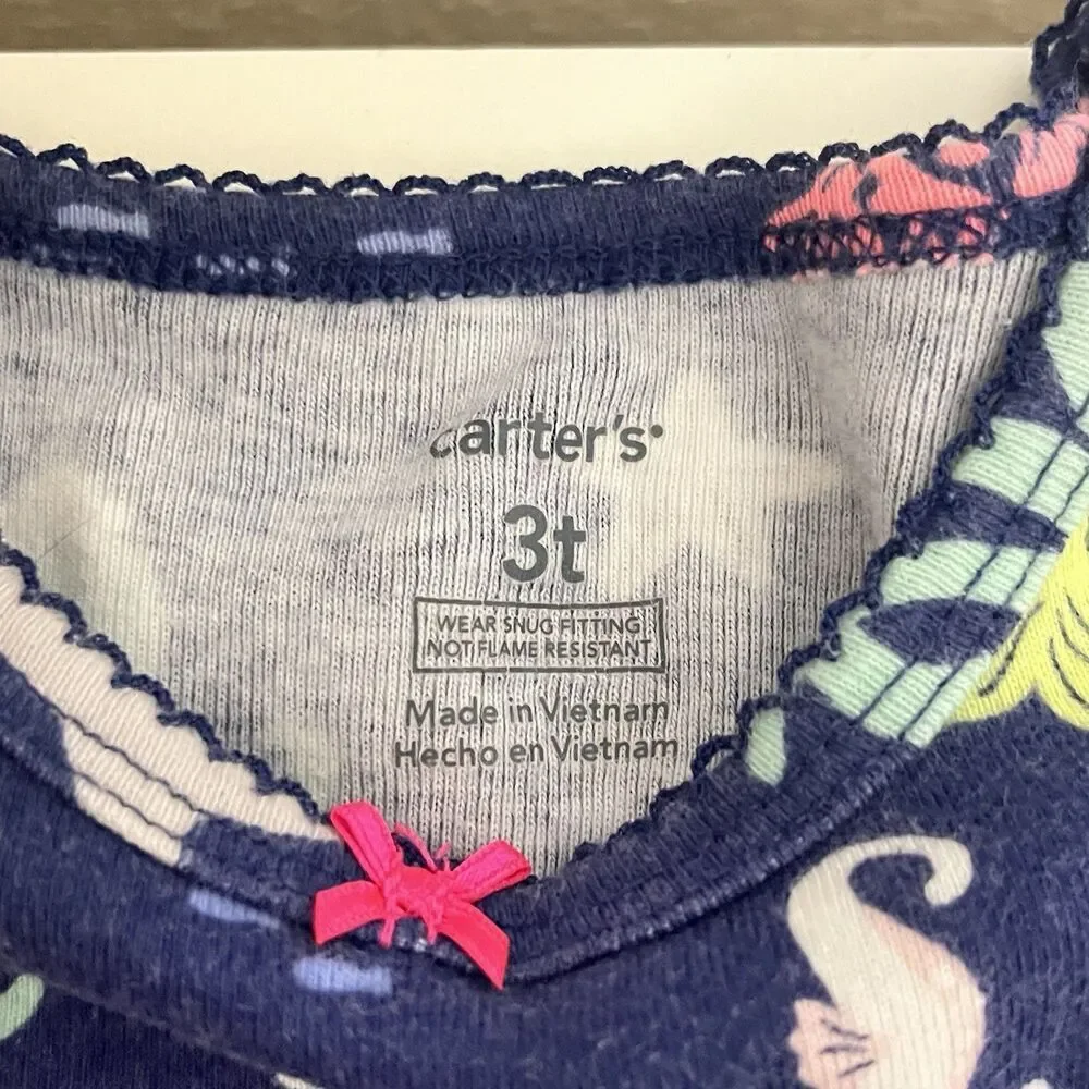 Carter's Gymboree Mermaid Pajamas Lot of 7 2-Pc Sets Fish Sealife Girls Size 3T
